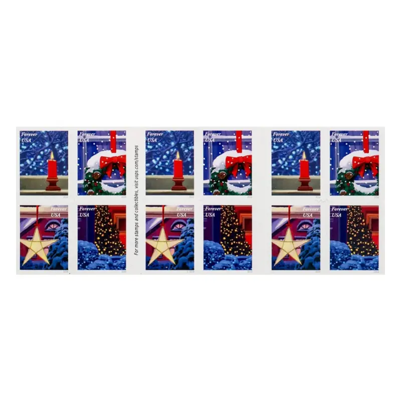 2016 US Christmas Candle Forever Stamps Booklet